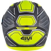 Integral Motorcycle Helmet Givi 50.6 Sport Deep Black Yellow Fluo Double Visor