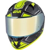 Integral Motorcycle Helmet Givi 50.6 Sport Deep Black Yellow Fluo Double Visor