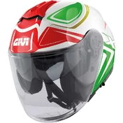Motorcycle Мотошлем Jet Givi X.22 Planet Hyper White Red Green Double визор