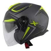 Motorcycle Helmet Jet Givi X.22 Planet Hyper Black gray Yellow Double Visor