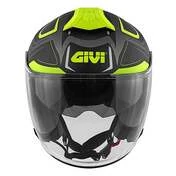 Motorcycle Helmet Jet Givi X.22 Planet Hyper Black gray Yellow Double Visor