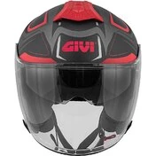 Motorcycle Helmet Jet Givi X.22 Planet Hyper Black Gray Red Double Visor