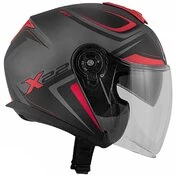 Motorcycle Helmet Jet Givi X.22 Planet Hyper Black Gray Red Double Visor