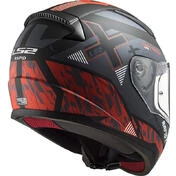Full Face Motorcycle Helmet Ls2 FF353 RAPID Xtreet Matt Black Red