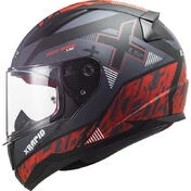 Full Face Motorcycle Helmet Ls2 FF353 RAPID Xtreet Matt Black Red