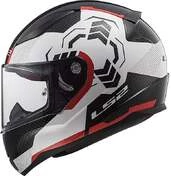 Integral Motorcycle Helmet LS2 FF353 RAPID Ghost White Black Red