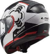 Integral Motorcycle Helmet LS2 FF353 RAPID Ghost White Black Red