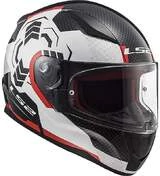 Integral Motorcycle Helmet LS2 FF353 RAPID Ghost White Black Red