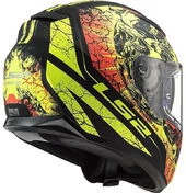 Full Face Motorcycle Helmet Double Visor Ls2 FF320 STREM EVO Throne Black Yellow Fluo Matte