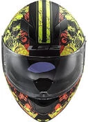 Full Face Motorcycle Helmet Double Visor Ls2 FF320 STREM EVO Throne Black Yellow Fluo Matte