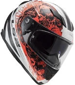 Full Face Motorcycle Helmet Double Visor Ls2 FF320 STREM EVO Throne White Orange