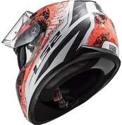 Full Face Motorcycle Helmet Double Visor Ls2 FF320 STREM EVO Throne White Orange