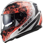 Full Face Motorcycle Helmet Double Visor Ls2 FF320 STREM EVO Throne White Orange
