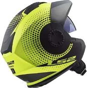 Motorcycle Helmet Jet Double Visor Ls2 OF570 VERSO Spin Yellow Fluo Matt