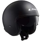Moto Jet Helmet LS2 OF599 SPITFIRE Black Opaco