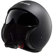 Moto Jet Helmet LS2 OF599 SPITFIRE Black Opaco