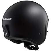 Moto Jet Helmet LS2 OF599 SPITFIRE Black Opaco