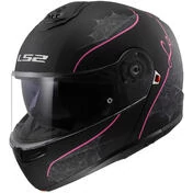 Modular Motorcycle Мотошлем P / J Ls2 FF908 STROBE II LUX Matt Black Pink