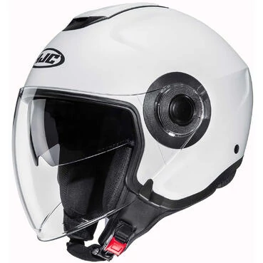 Hjc i40N Semi Matt Pearl White Motorcycle Jet Мотошлем
