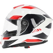 Acerbis KRAPON Integral Motorcycle Helmet White Red