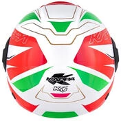 Dual Visor Motorcycle Helmet Jet Kappa KV37 Oregon White Red Green