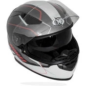 Integral Motorcycle Helmet One GT1 Double Red Titanium Visor