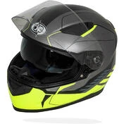Integral Motorcycle Helmet One GT1 Double Visor Matt Yellow Titanium
