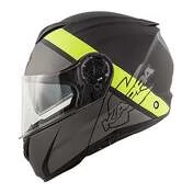 Kappa Modular Motorcycle Helmet KV32 ORLANDO Linear Matt Yellow Titanium