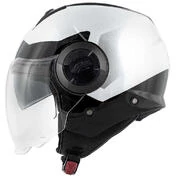 Dual Visor Motorcycle Helmet Jet Kappa KV37 Oregon Zone Glossy White Black Silver