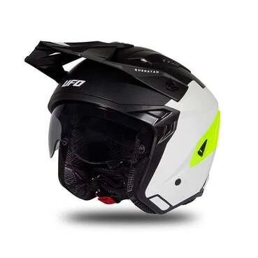 Ufo Sheratan 2206 Мотошлем Black White Yellow Черный