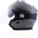Moto Jet Helmet in Blauer HACKER Titanium Glossy Black Fiber