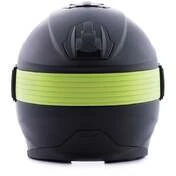 Moto Jet Helmet in Blauer Fiber HACKER Black Yellow Fluo