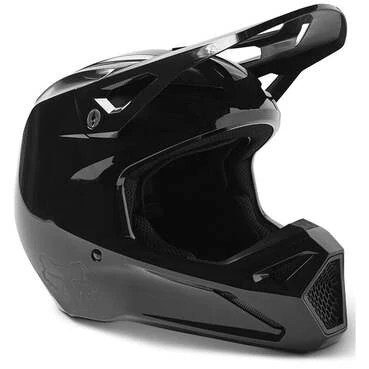 Fox V1 Solid Мотошлем Black Черный