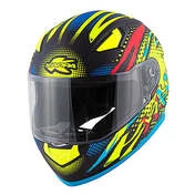 Integral Motorcycle Helmet Kappa KV-38 Houston Spray Matt Black Yellow Red
