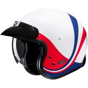 Hjc V31 EMGO MC21 Jet Motorcycle Helmet White Blue Red