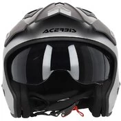 Acerbis ARIA METALLIC Silver Motorcycle Jet Helmet