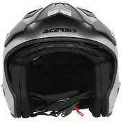 Acerbis ARIA METALLIC Silver Motorcycle Jet Helmet