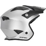Acerbis ARIA METALLIC Silver Motorcycle Jet Helmet