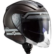 Jet Motorcycle Helmet Ls2 OF521 INFINITY Hyper Wood