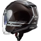 Jet Motorcycle Helmet Ls2 OF521 INFINITY Hyper Wood