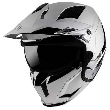 Mt Мотошлемs Streetfighter Sv Chromed A2 Silver Серый