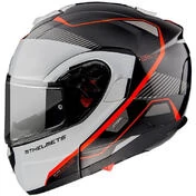 Modular Motorcycle Helmet Approved P / J Mt Helmet ATOM sv OPENED B5 White Black Red Glossy