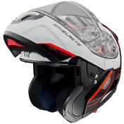 Modular Motorcycle Helmet Approved P / J Mt Helmet ATOM sv OPENED B5 White Black Red Glossy