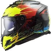 Full Face Motorcycle Helmet Ls2 FF800 STORM Drop Black Yellow Red