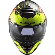 Full Face Motorcycle Helmet Ls2 FF800 STORM Drop Black Yellow Red