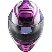 Full Face Motorcycle Helmet Double Visor Ls2 FF800 Storm TECHY White Pink