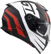 Integral Motorcycle Helmet In DEVIL GT92 Premier Fiber BM Black White Red Matt