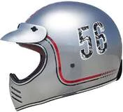 Motorcycle Helmet integral Premier Style 70s MX FL Chrome