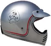 Motorcycle Helmet integral Premier Style 70s MX FL Chrome