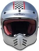 Motorcycle Helmet integral Premier Style 70s MX FL Chrome